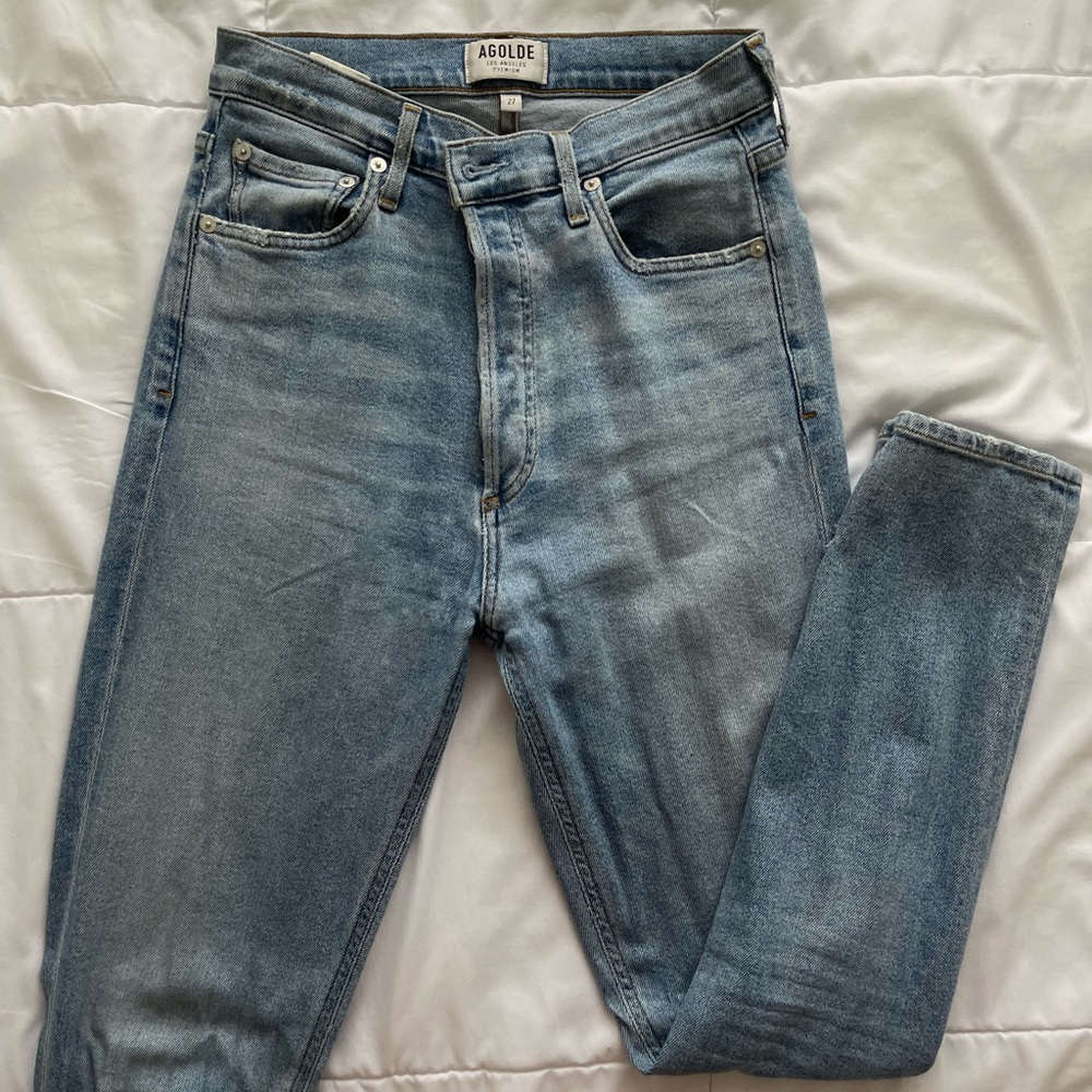 Agolde lightwash skinny jeans